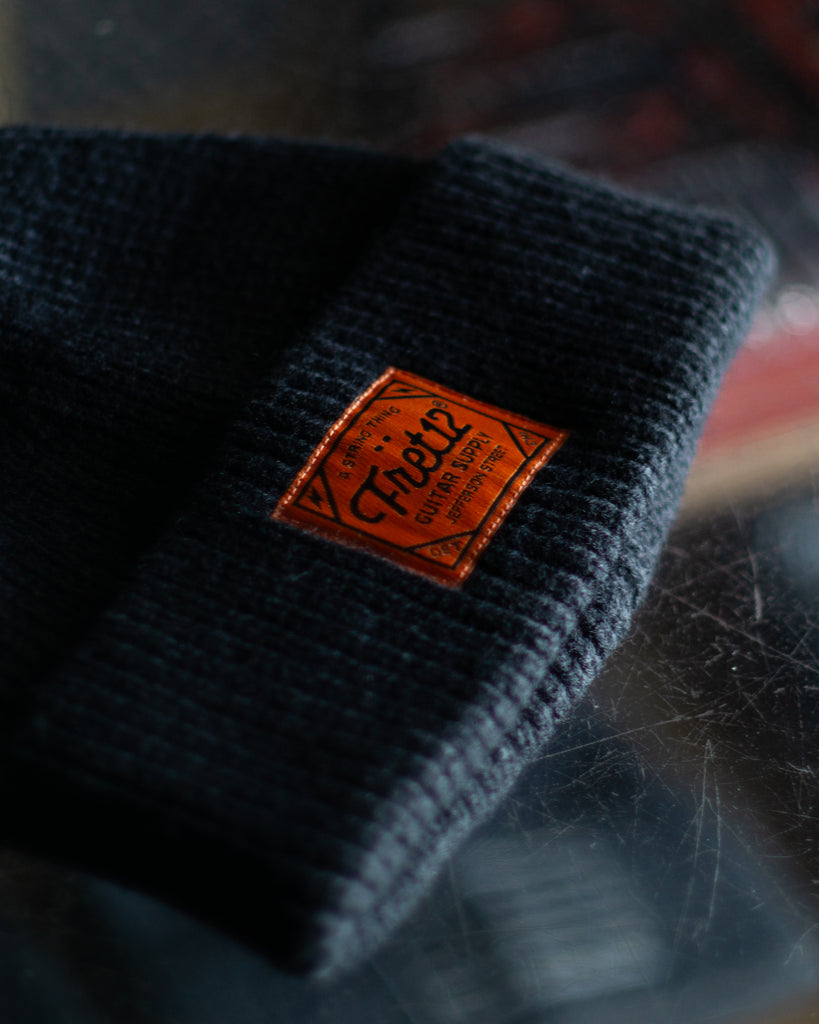 ORANGE BADGE BEANIE – BLACK