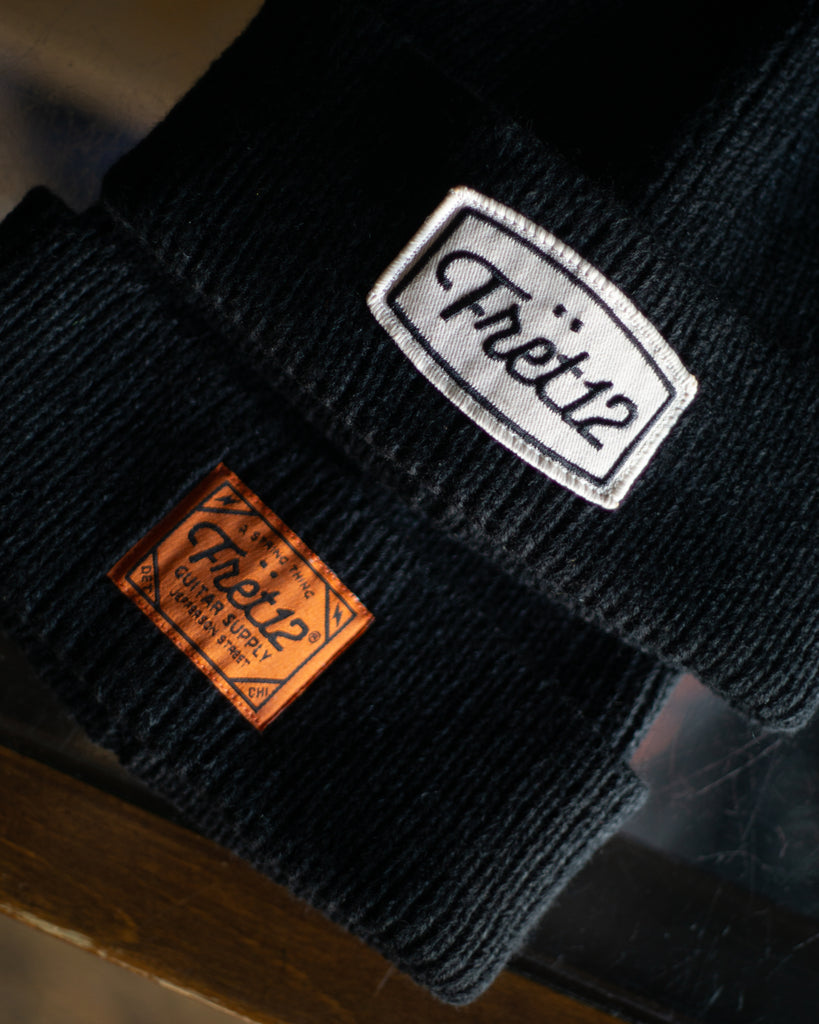 ORANGE BADGE BEANIE – BLACK