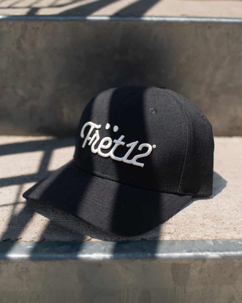 SCRIPT LOGO 6 PANEL HAT – BLACK