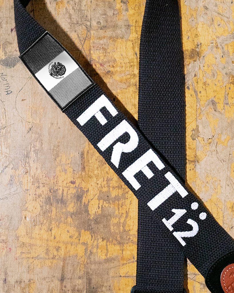 FRET12 MONOCHROME MEXICO FLAG GUITAR STRAP