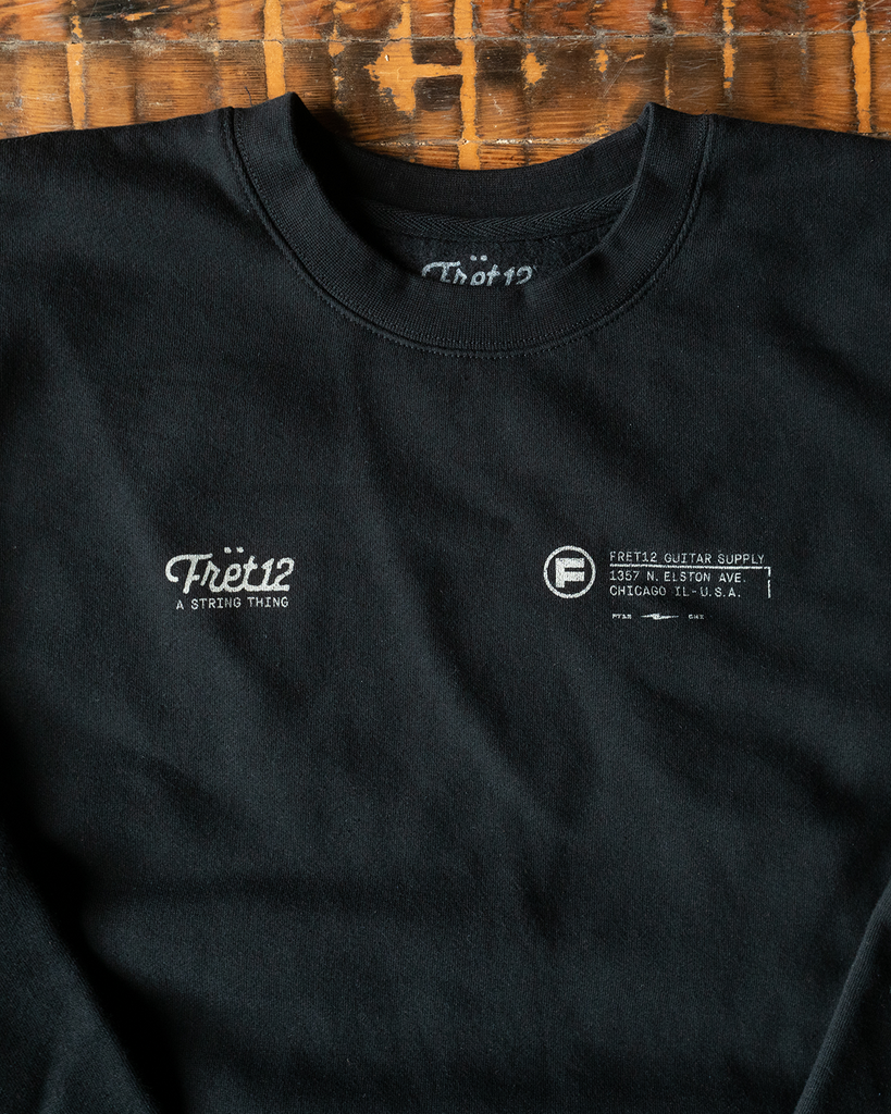 THE FAT F CREW NECK - BLACK