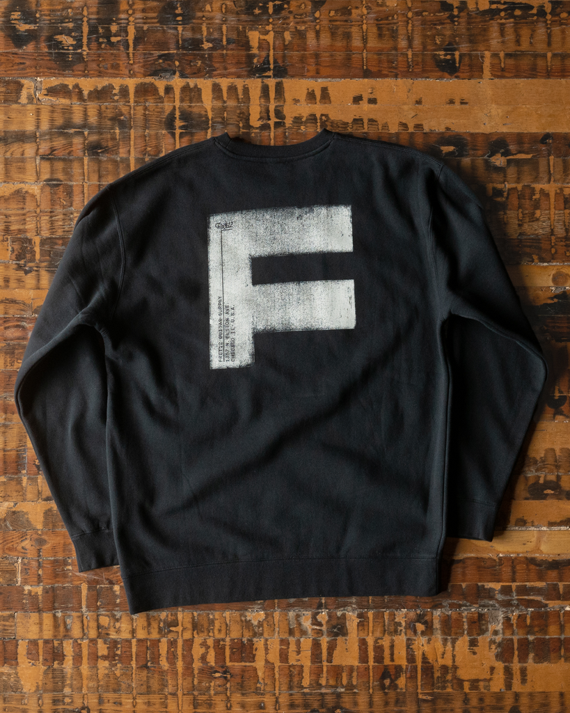 THE FAT F CREW NECK - BLACK