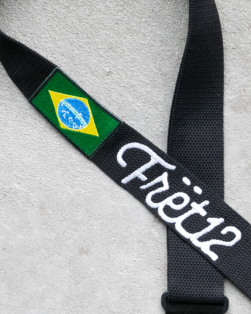 FRET12 SCRIPT LOGO BRAZIL FLAG GUITAR STRAP