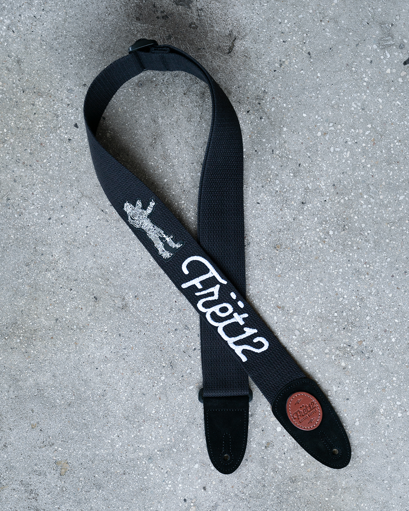 FRET12 STRING THING GUITAR STRAP - SCRIPT LOGO