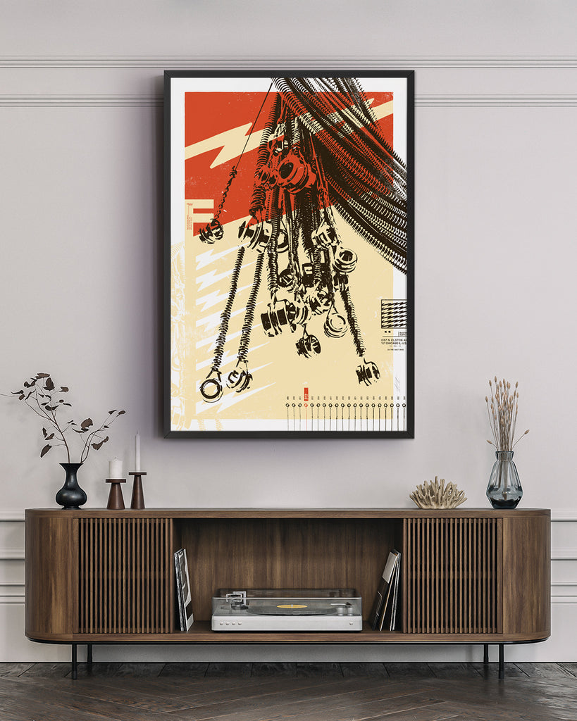 Framed Industry 3 art print in scene