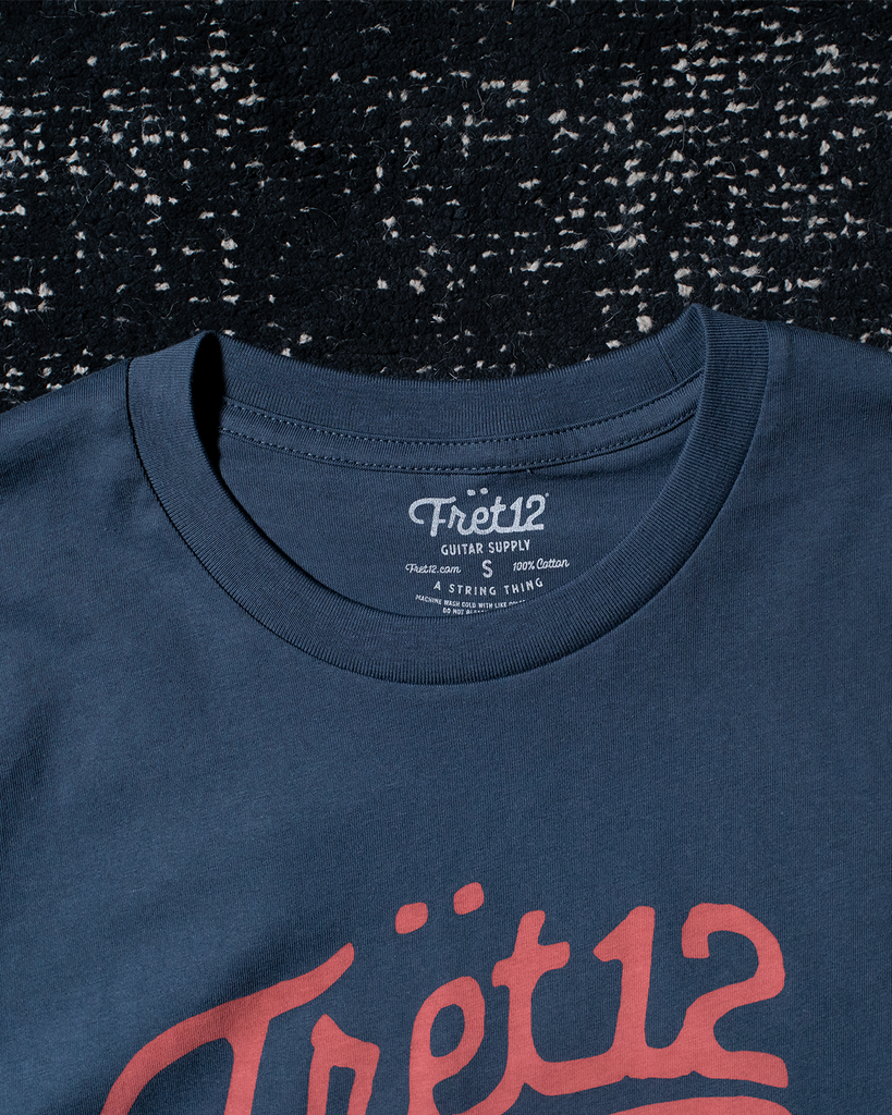 FRET12 RECORDS LOGO TEE - PETROL BLUE