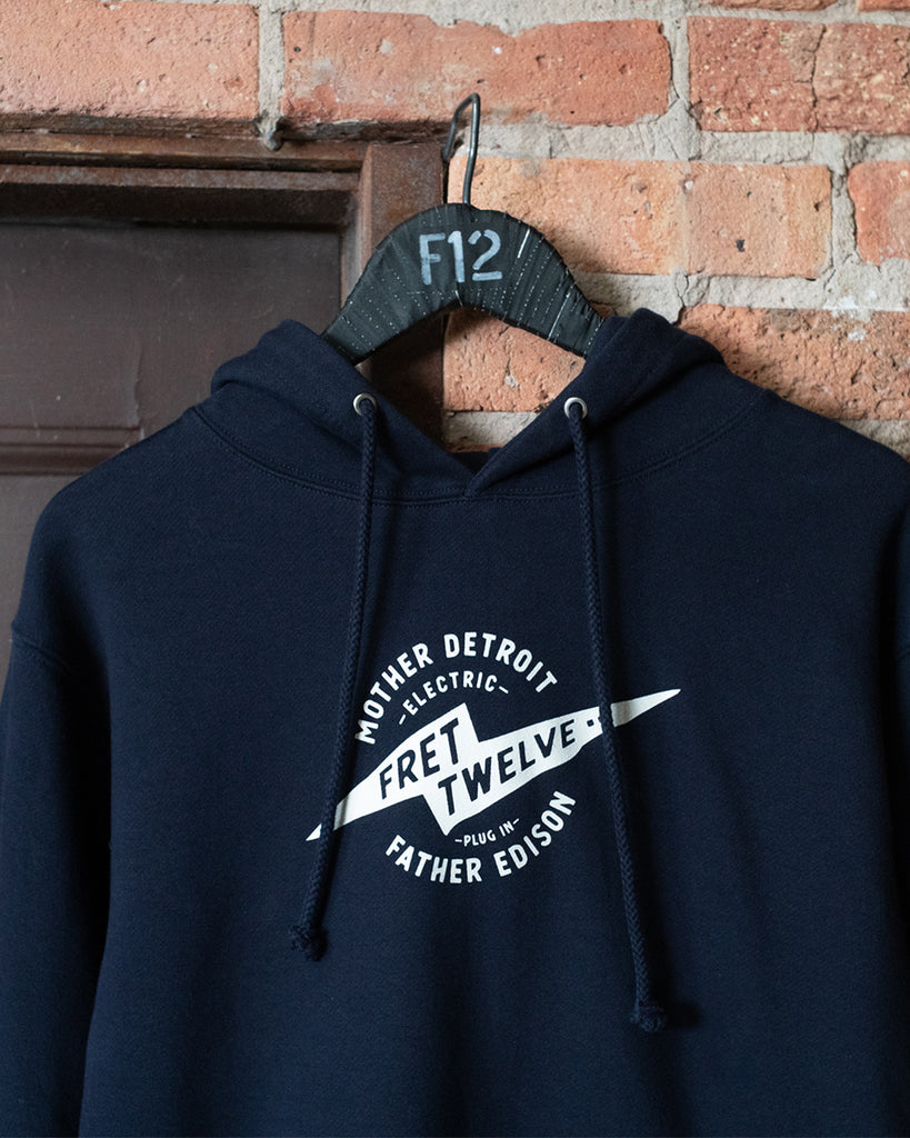 FRET TWELVE ELECTRIC DETROIT WINGS HOODIE - NAVY