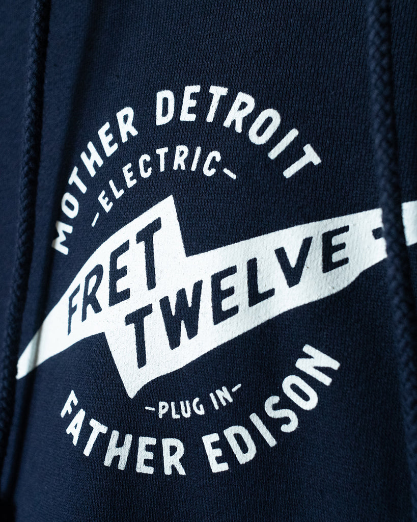 FRET TWELVE ELECTRIC DETROIT WINGS HOODIE - NAVY