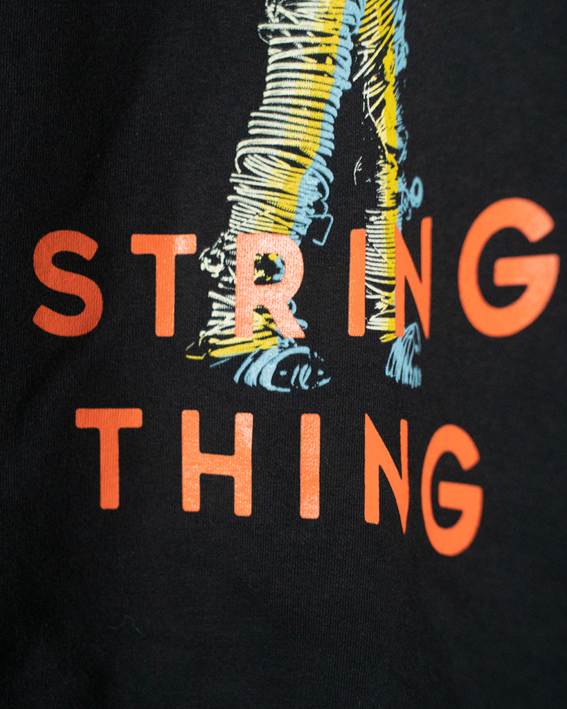 STRING THING ARCH CREWNECK - OVERSIZED - BLACK