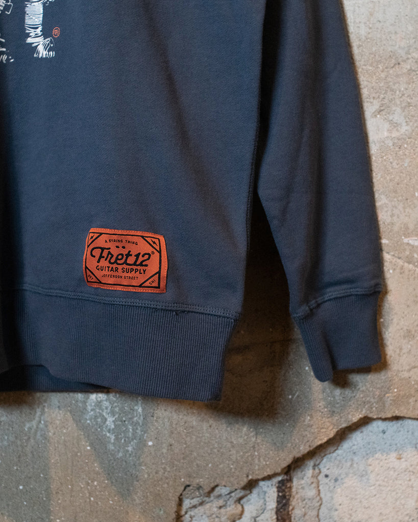 FRET12 STRING THING CREWNECK - PETROL BLUE