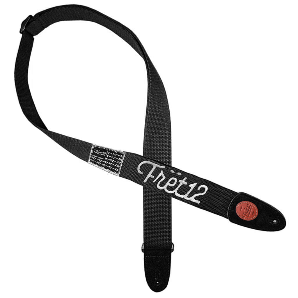 FRET12 SCRIPT ELECTRIC FLAG GUITAR STRAP