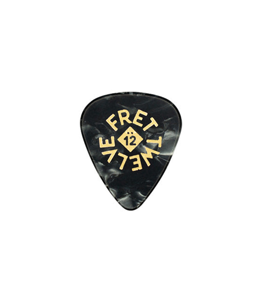 FRET12 GUITAR PICK PACK - BULLET LOGO - BLACK