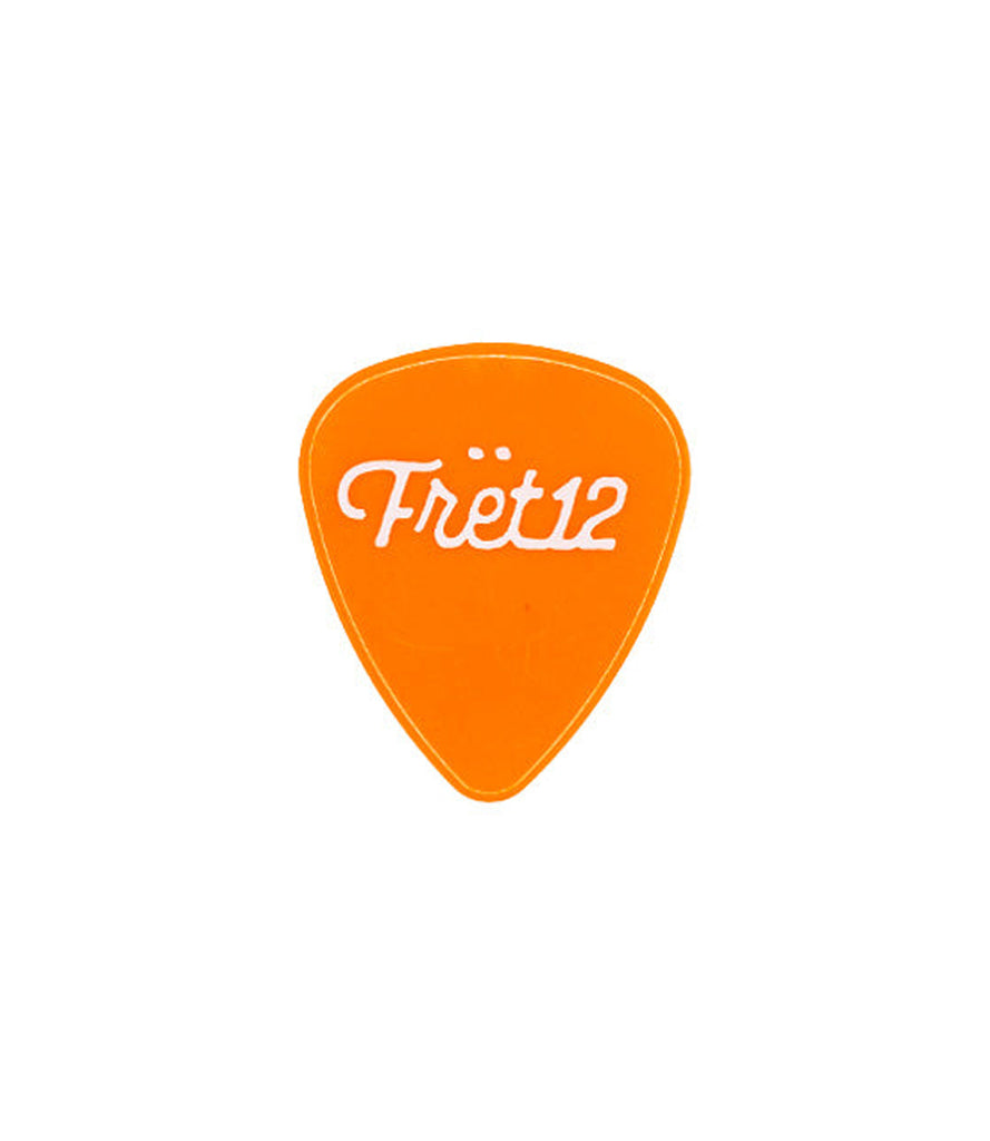 FRET12 GUITAR PICK PACK - SCRIPT LOGO - ORANGE