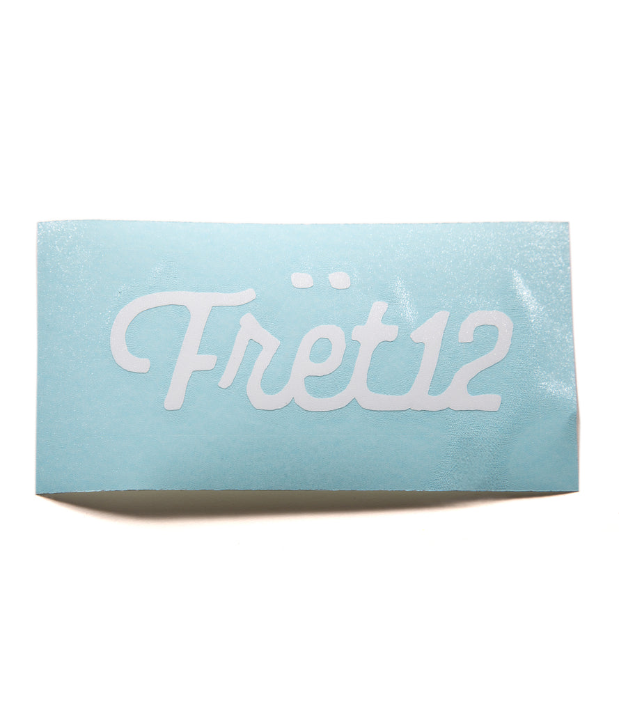 FRET12 SCRIPT LOGO – TRANSFER STICKER – WHITE