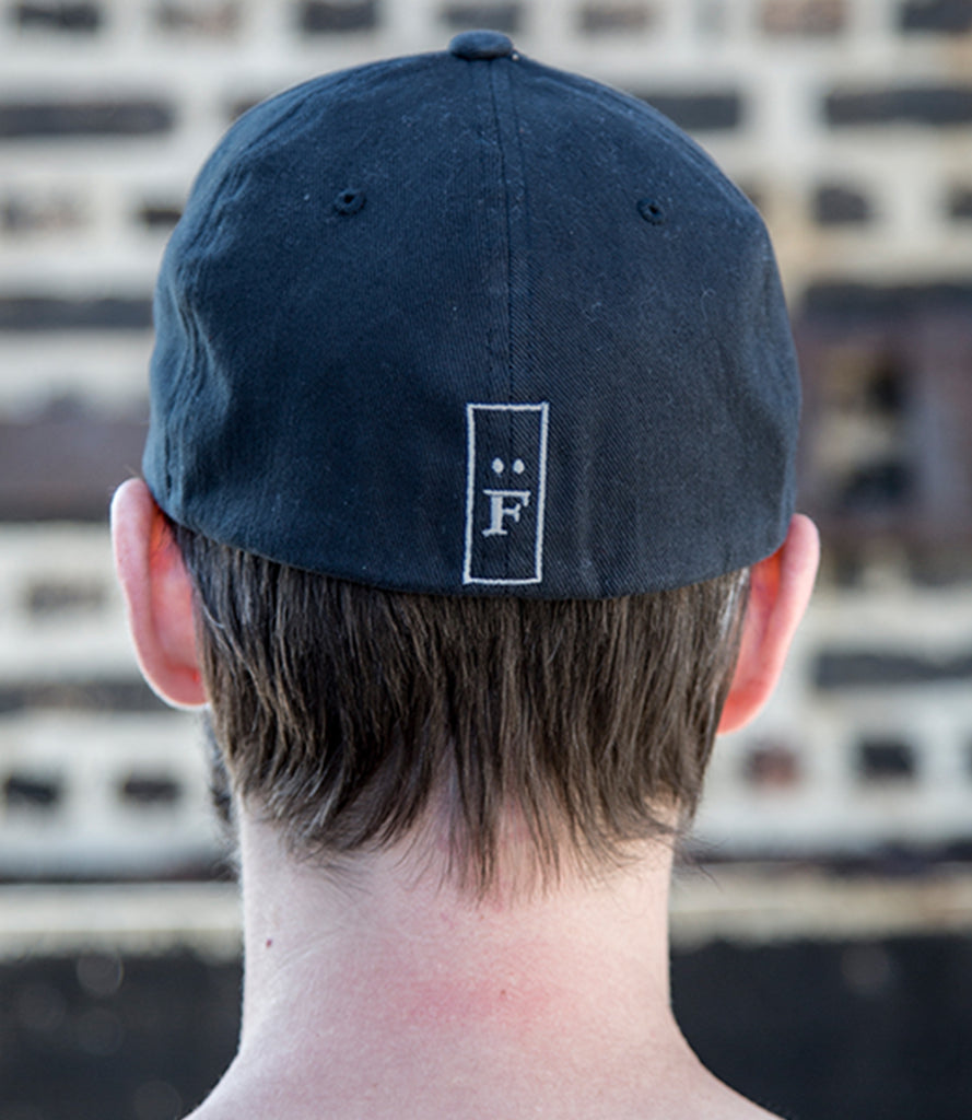 MONOCHROME AMERICAN FLAG "F" LOGO HAT – BLACK