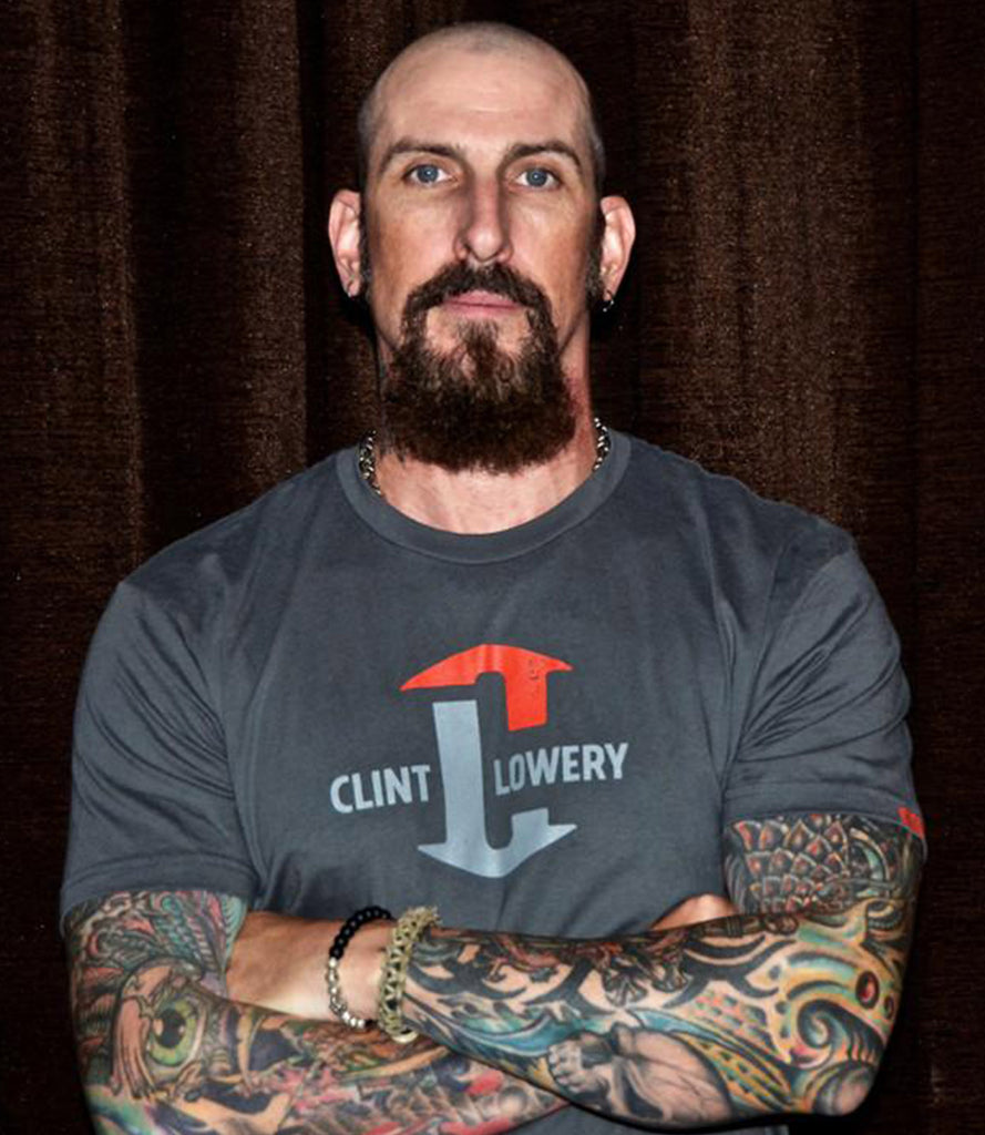 CLINT LOWERY (Sevendust) LOGO TEE – GRAY